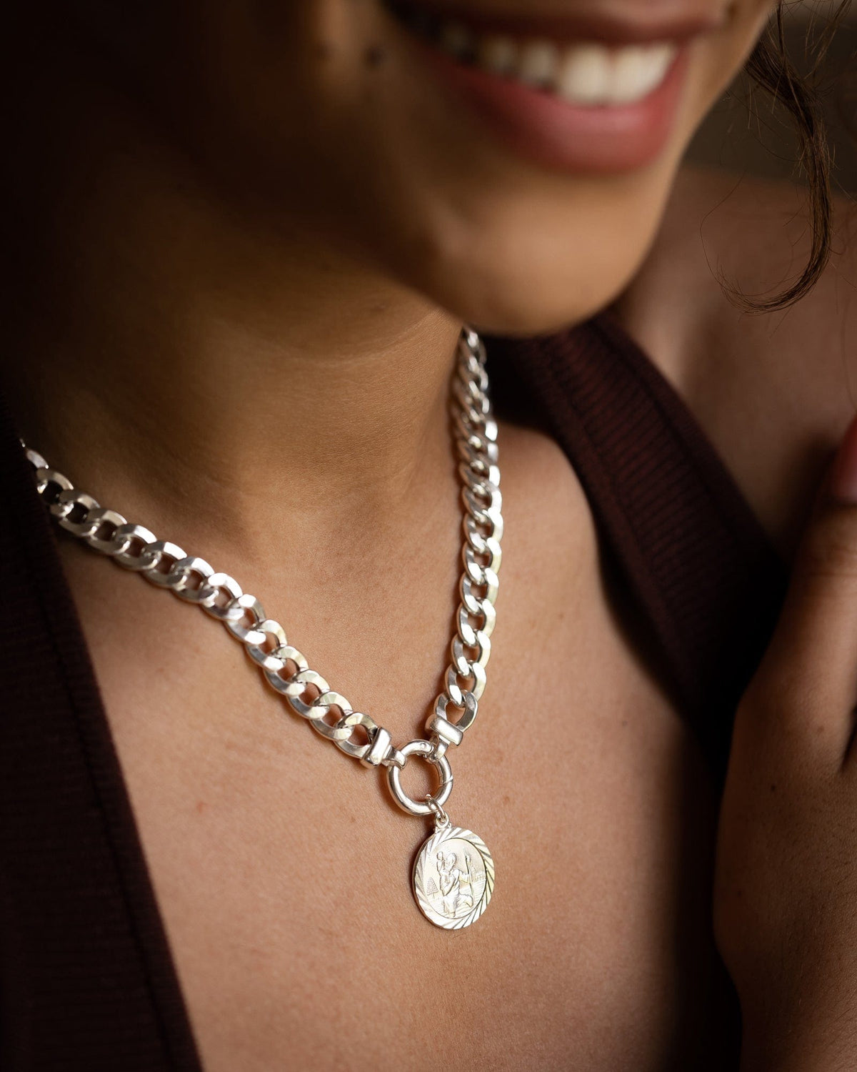 Sterling Silver St Christopher Pendant