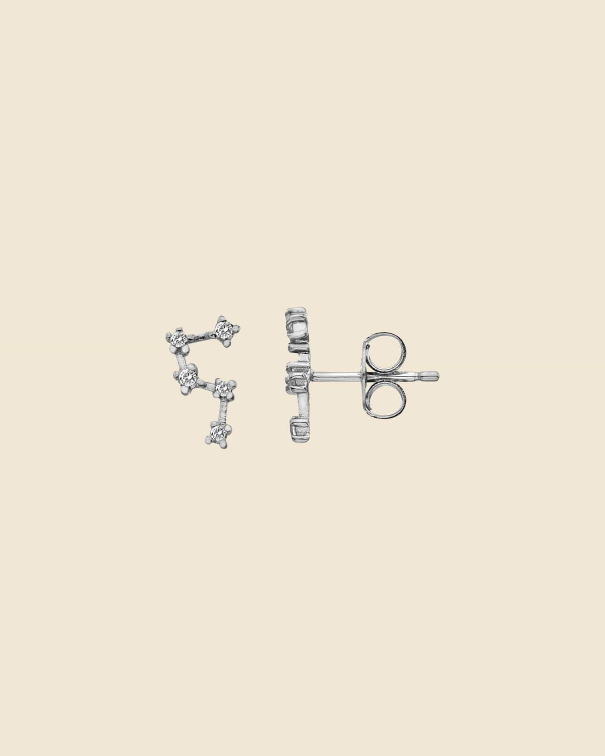 Sterling Silver and Cubic Zirconia Constellation Studs