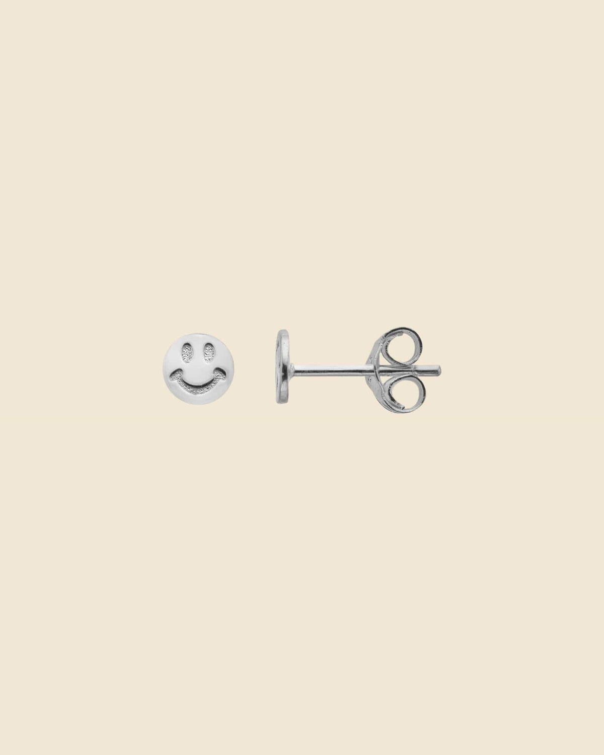 Sterling Silver Smiley Studs